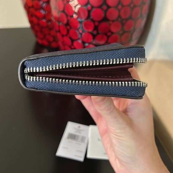 Kate Spade NWT Love Birds Large Continental Wallet - Navy Leather Bird Appliqué - Picture 8 of 17